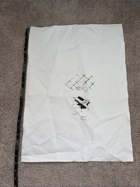 CHANEL White Logo Printed Drawstring Dust Bag 21 inches by 16 inches
